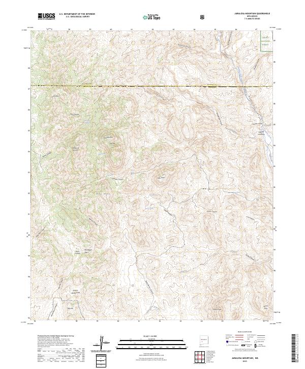 USGS Topographic Map – Jaralosa Mountain