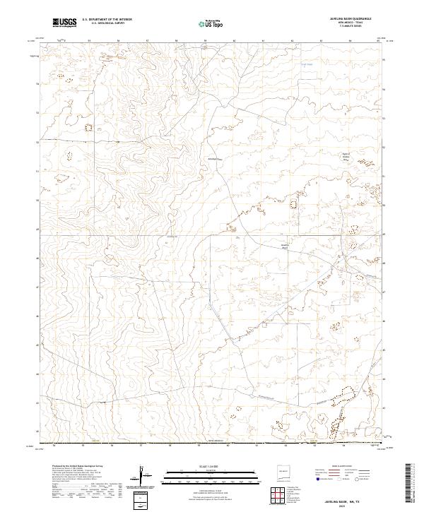 USGS Topographic Map – Javelina Basin