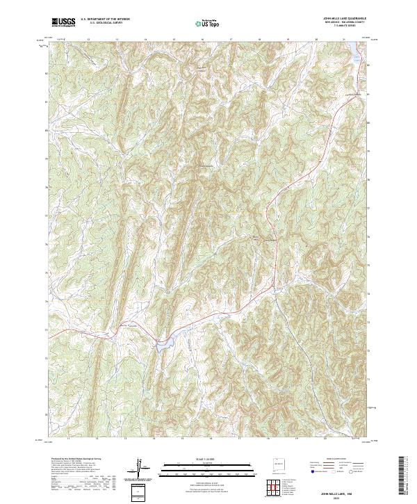 USGS Topographic Map – John Mills Lake