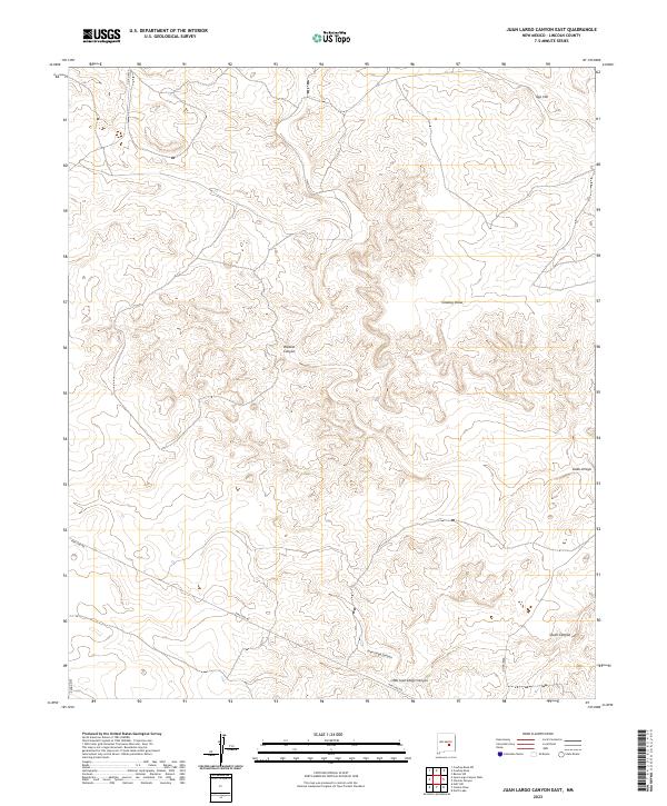 USGS Topographic Map – Juan Largo Canyon East