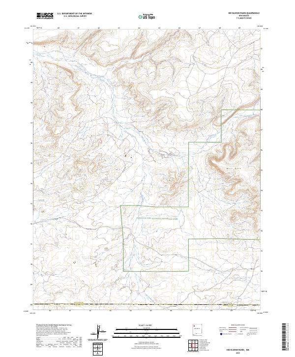 USGS Topographic Map – Kin Klizhin Ruins
