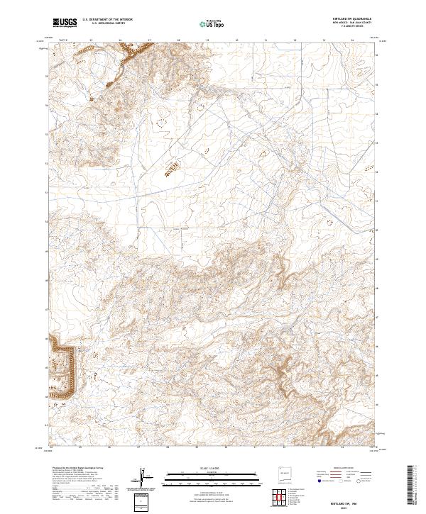 USGS Topographic Map – Kirtland SW