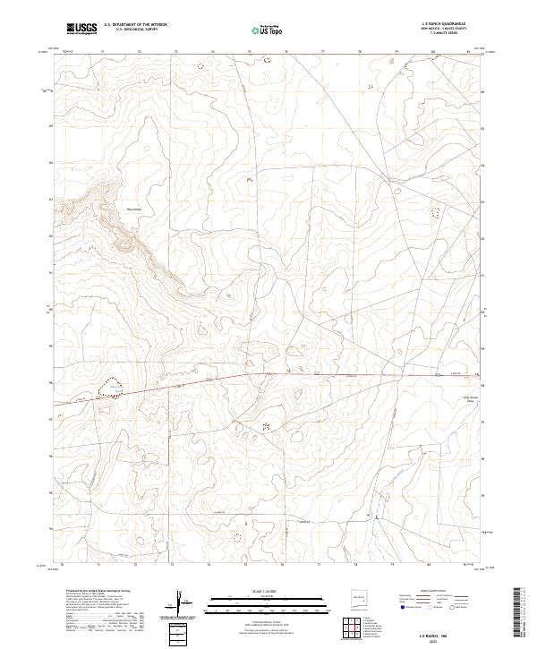USGS Topographic Map – L E Ranch