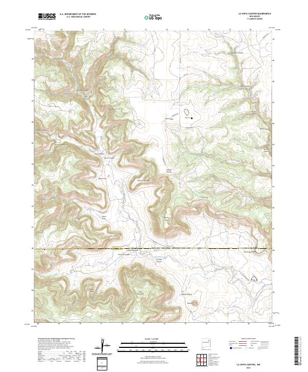 USGS Topographic Map – La Cinta Canyon