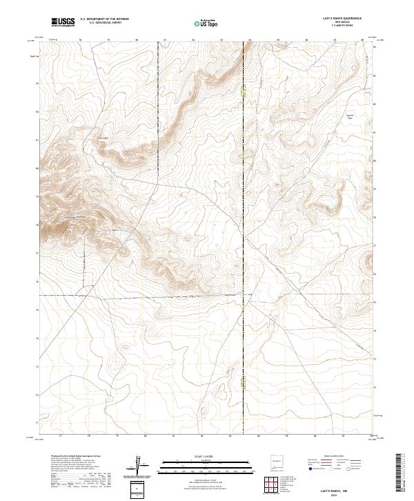 USGS Topographic Map – Lazy E Ranch