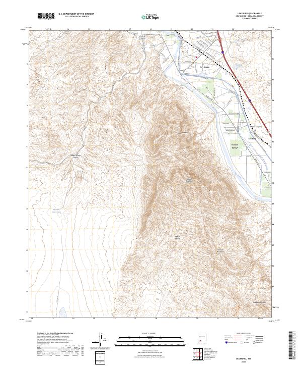 USGS Topographic Map – Leasburg