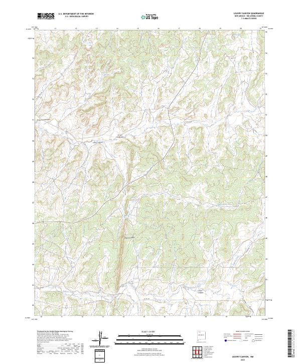 USGS Topographic Map – Leavry Canyon