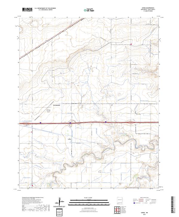 USGS Topographic Map – Lesbia