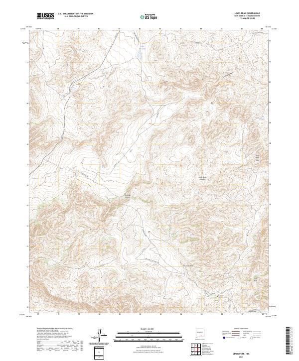 USGS Topographic Map – Lewis Peak