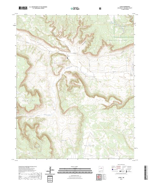 USGS Topographic Map – Leyba