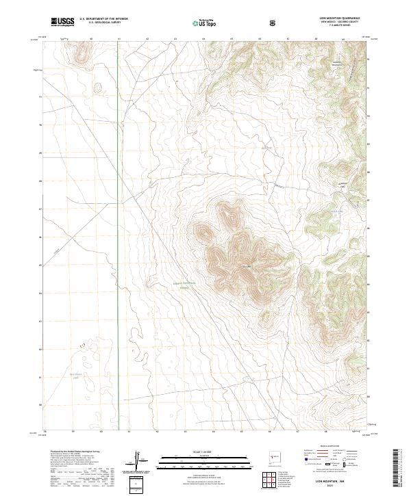 USGS Topographic Map – Lion Mountain
