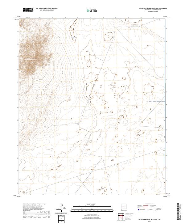 USGS Topographic Map – Little San Pascual Mountain