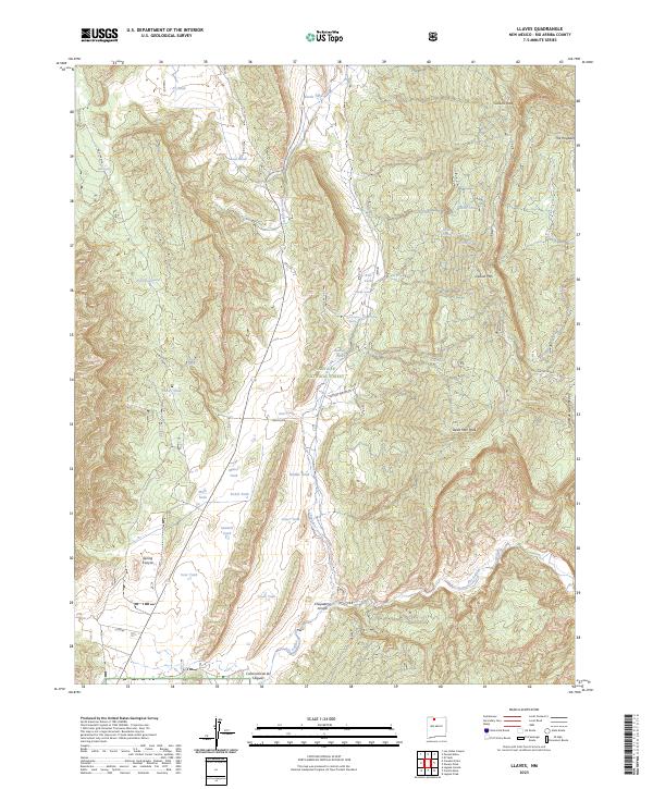USGS Topographic Map – Llaves