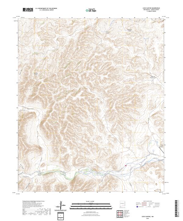 USGS Topographic Map – Loco Canyon