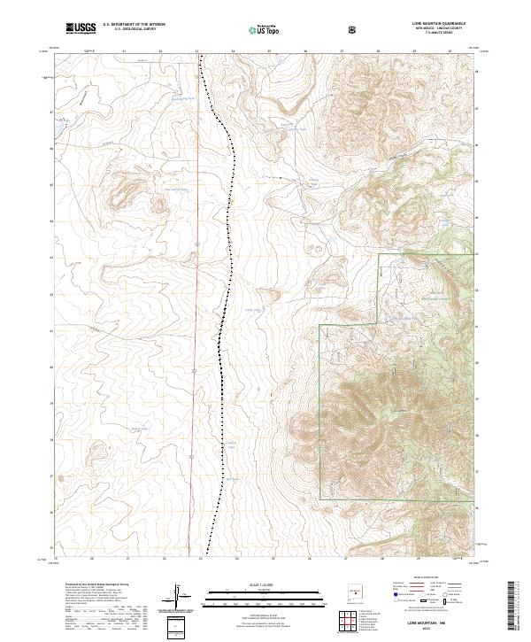 USGS Topographic Map – Lone Mountain