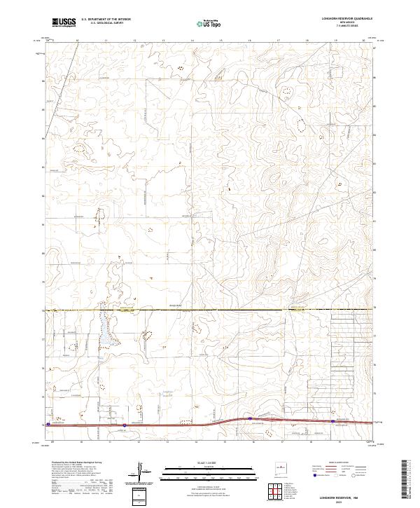 USGS Topographic Map – Longhorn Reservoir