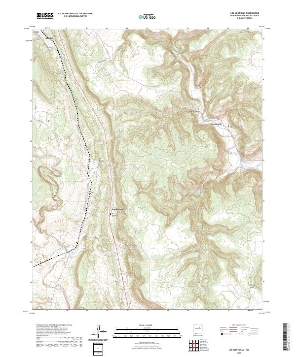 USGS Topographic Map – Los Montoyas