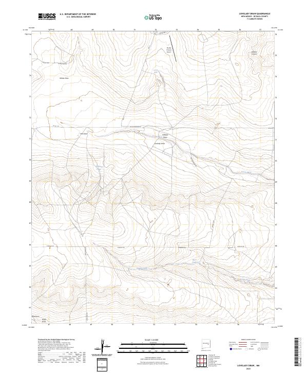 USGS Topographic Map – Lovelady Draw