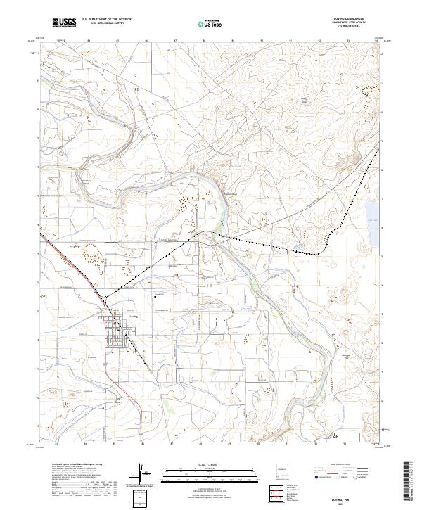 USGS Topographic Map – Loving