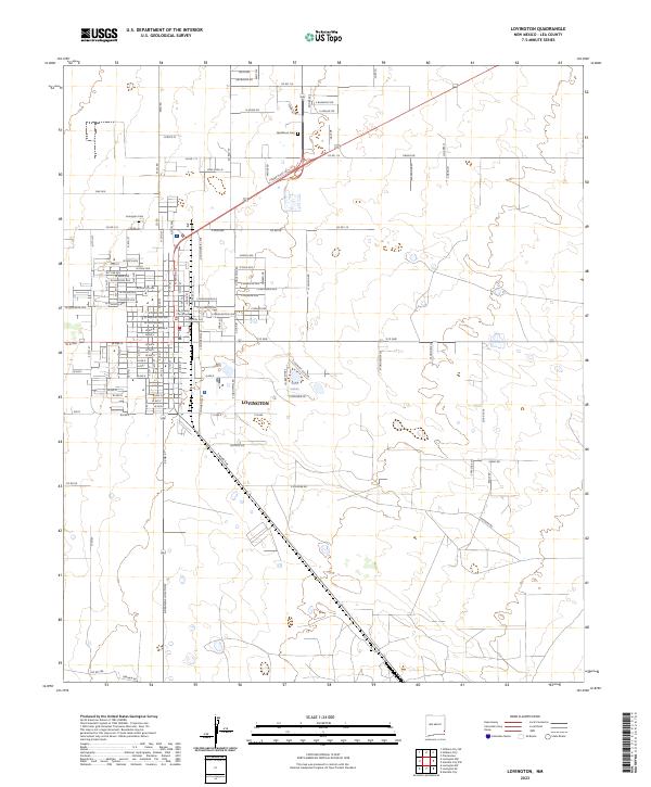 USGS Topographic Map – Lovington