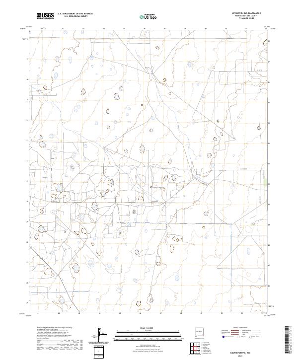 USGS Topographic Map – Lovington SW