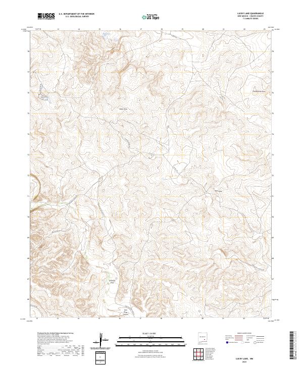 USGS Topographic Map – Lucky Lake