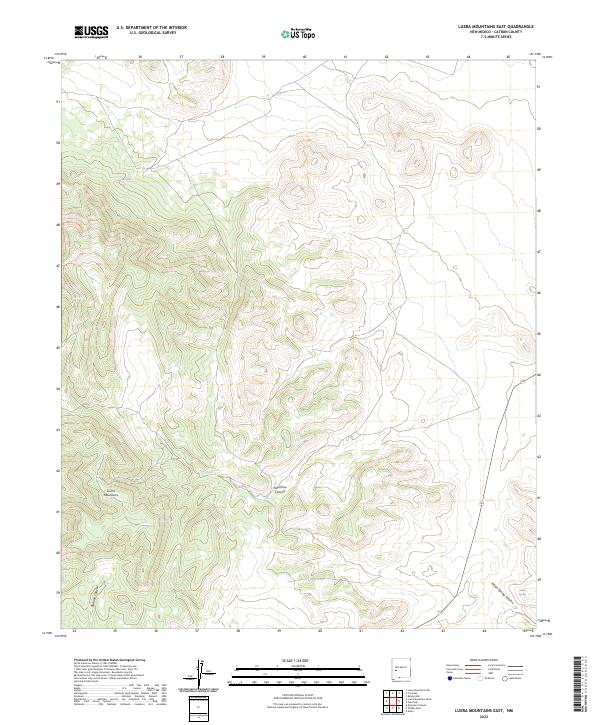 USGS Topographic Map – Luera Mountains East