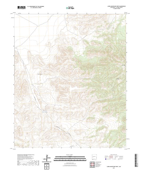 USGS Topographic Map – Luera Mountains West