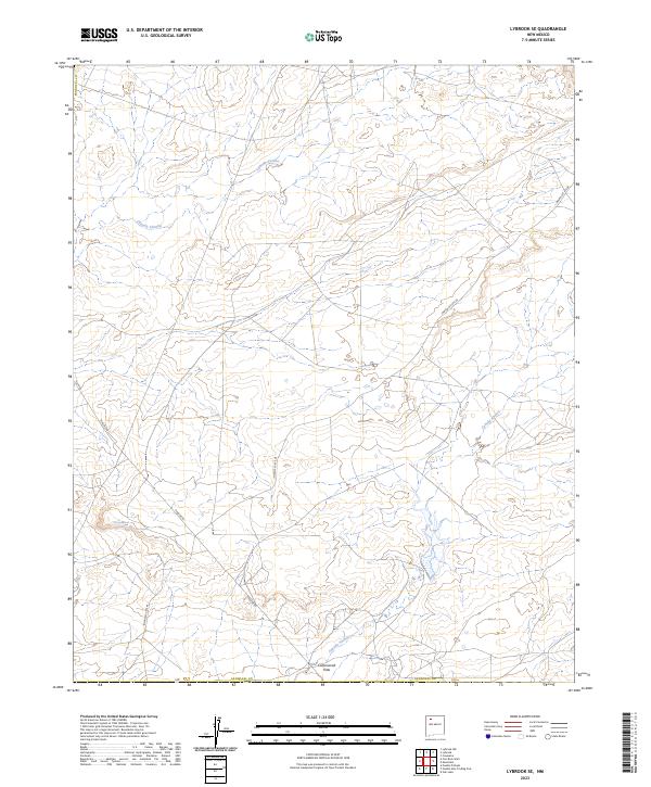 USGS Topographic Map – Lybrook SE