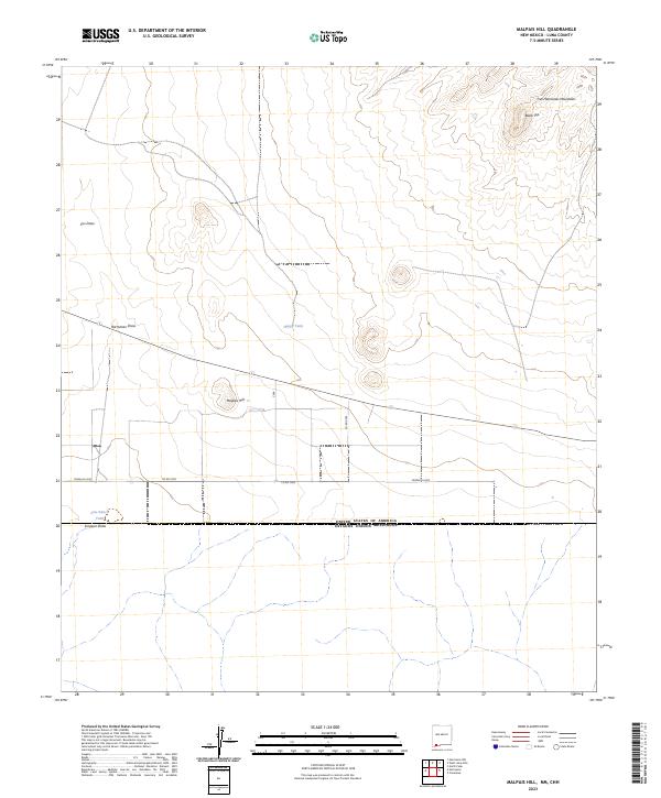 USGS Topographic Map – Malpais Hill