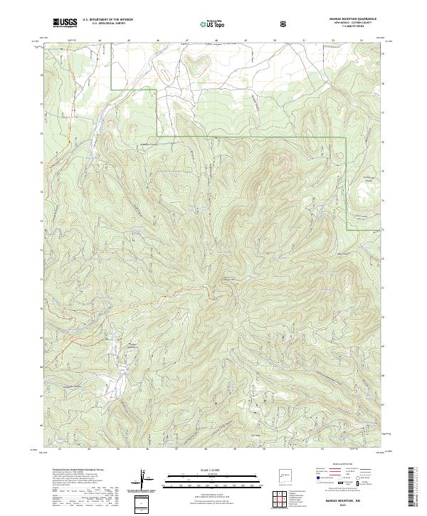 USGS Topographic Map – Mangas Mountain