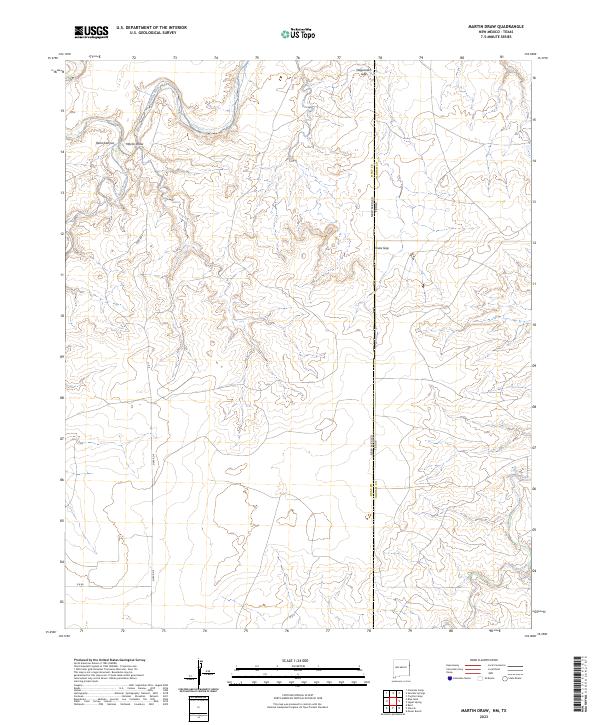 USGS Topographic Map – Martin Draw
