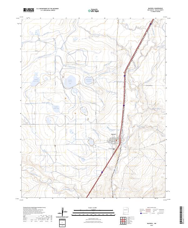 USGS Topographic Map – Maxwell