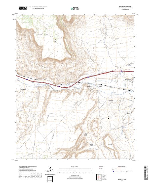 USGS Topographic Map – McCartys