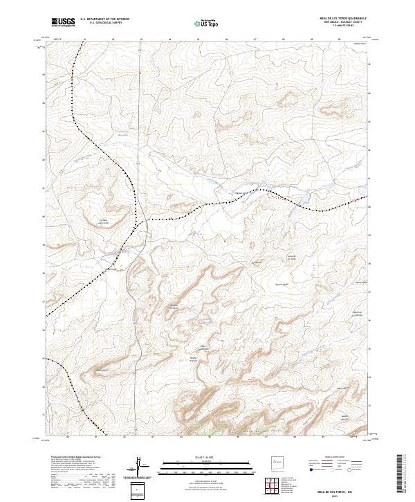 USGS Topographic Map – Mesa De Los Toros