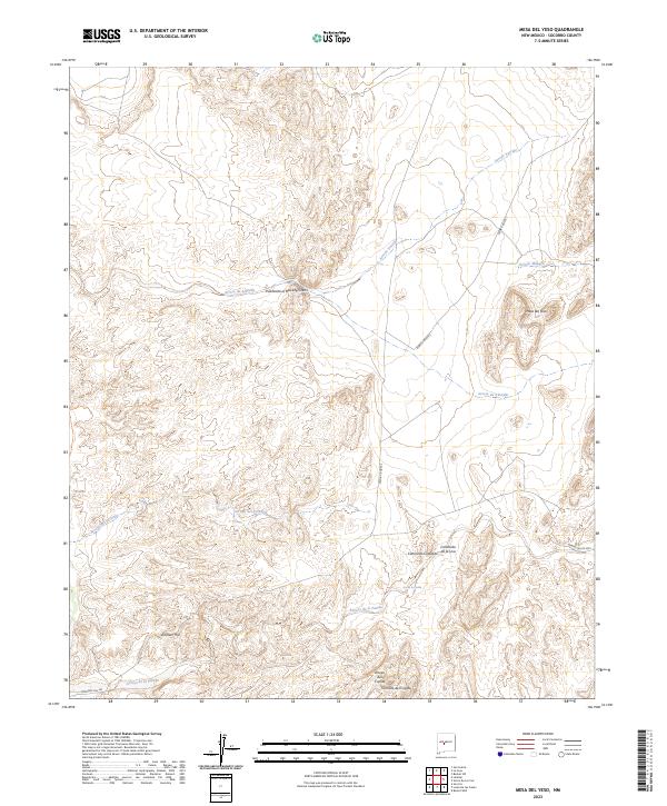 USGS Topographic Map – Mesa Del Yeso
