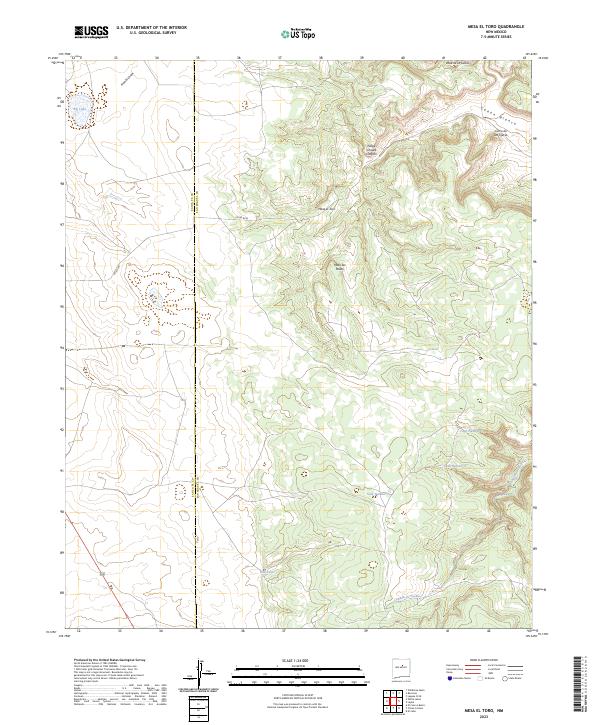 USGS Topographic Map – Mesa El Toro