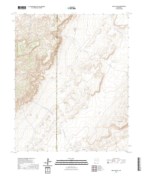 USGS Topographic Map – Mesa Gallina
