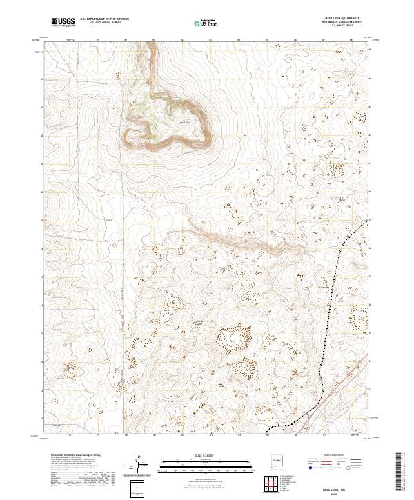 USGS Topographic Map – Mesa Leon