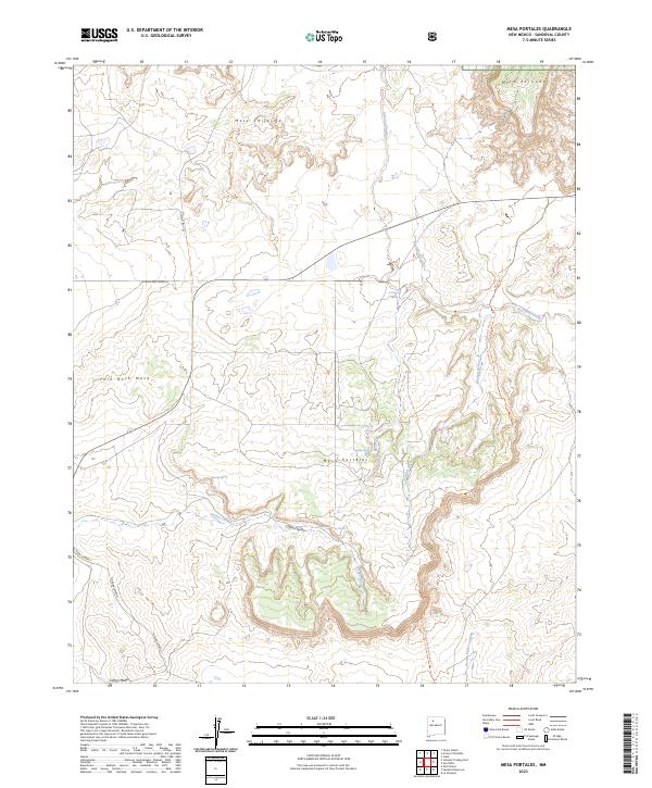 USGS Topographic Map – Mesa Portales