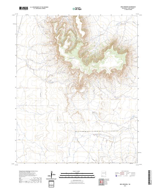 USGS Topographic Map – Mesa Redonda