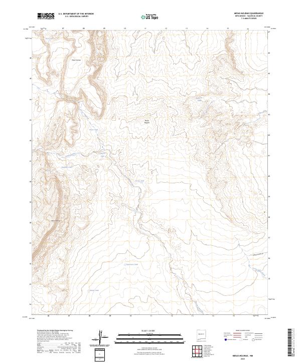 USGS Topographic Map – Mesas Mojinas