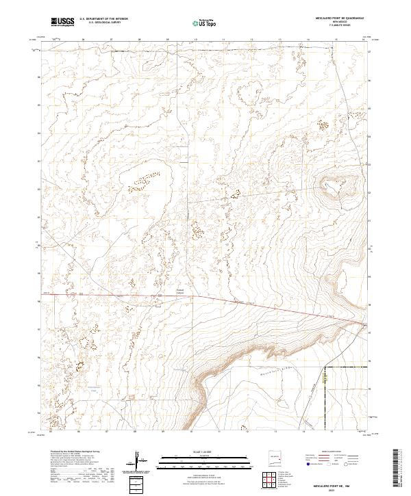 USGS Topographic Map – Mescalero Point NE