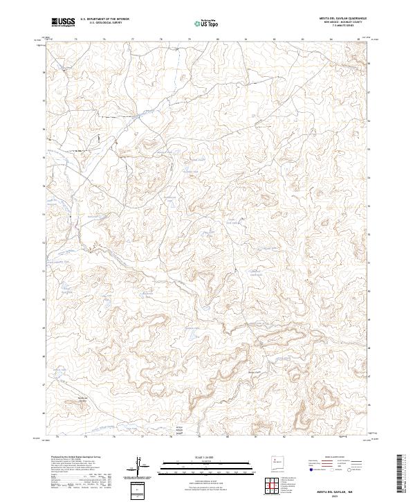 USGS Topographic Map – Mesita Del Gavilan