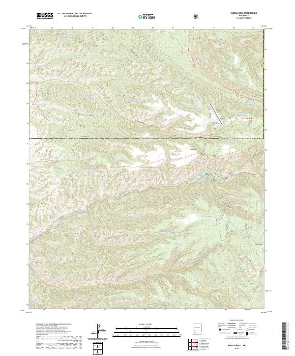 USGS Topographic Map – Middle Mesa