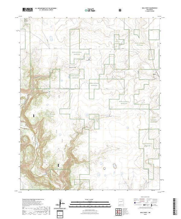 USGS Topographic Map – Mills West