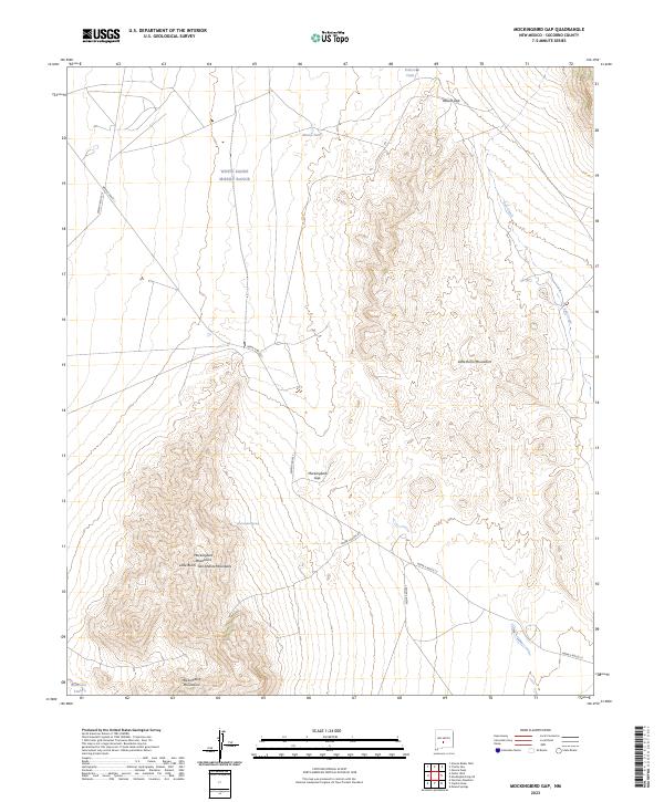 USGS Topographic Map – Mockingbird Gap