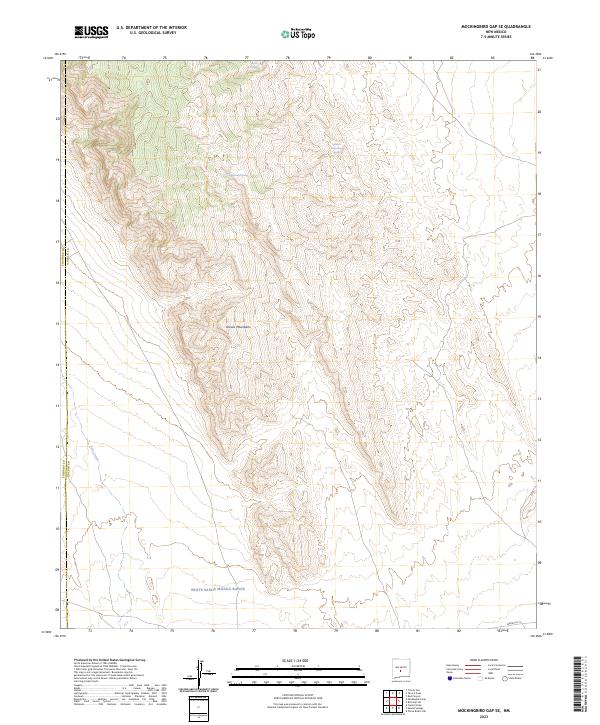 USGS Topographic Map – Mockingbird Gap SE