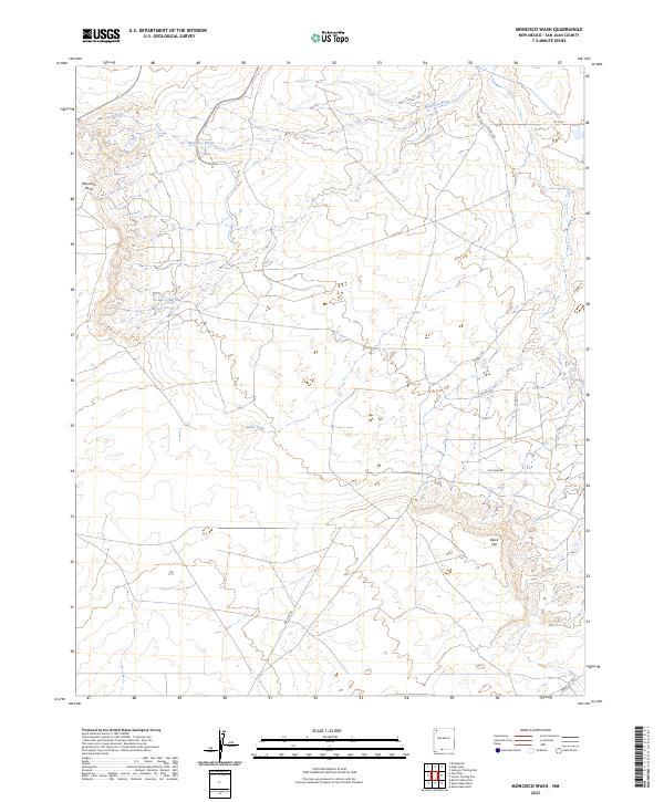 USGS Topographic Map – Moncisco Wash