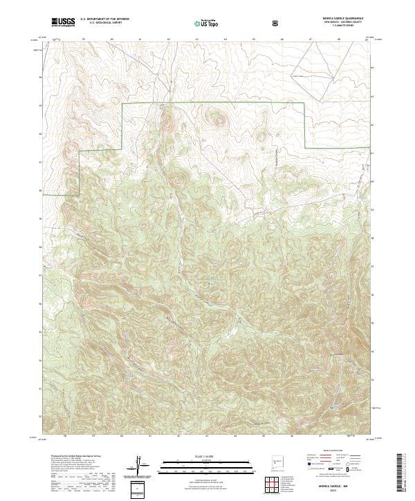 USGS Topographic Map – Monica Saddle